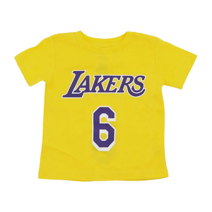 T-shirt NBA LA LAKERS pour bébé plat N&N LeBron James jaune