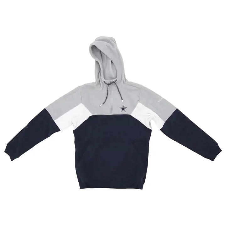 Sweat à capuche polaire Dallas Cowboys bleu marine/gris