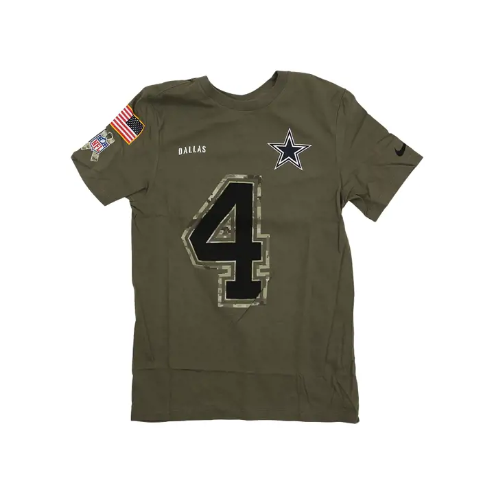 T-shirt Joueur Dallas Cowboys NFL STS 22 Dak Prescott Olv