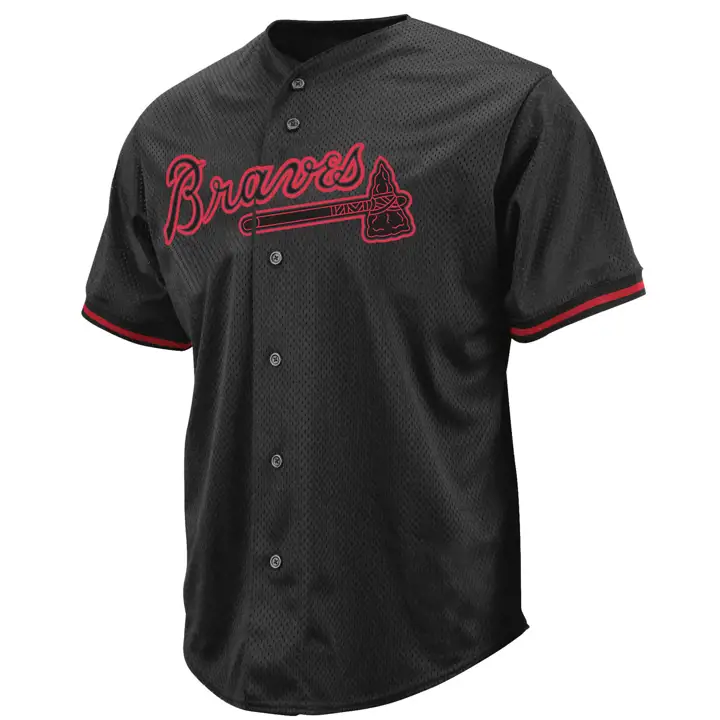 Maillot de baseball MLB Black Pop Fashion des Atlanta Braves - Noir