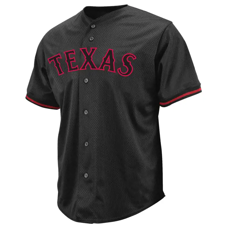 Maillot de baseball noir Texas Rangers MLB Pop Fashion