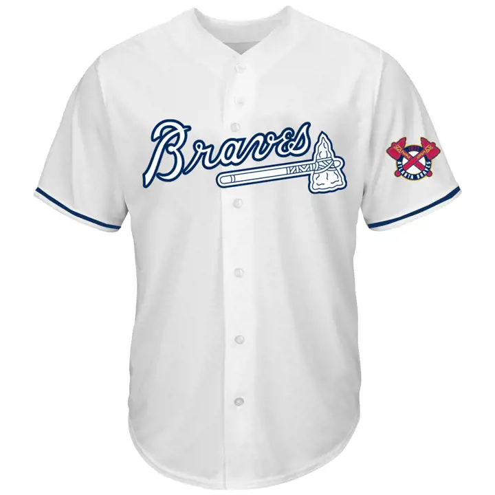 Maillot fashion MLB blanc des Braves d'Atlanta