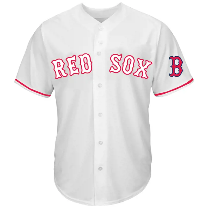 Maillot de mode pop blanc MLB des Red Sox de Boston