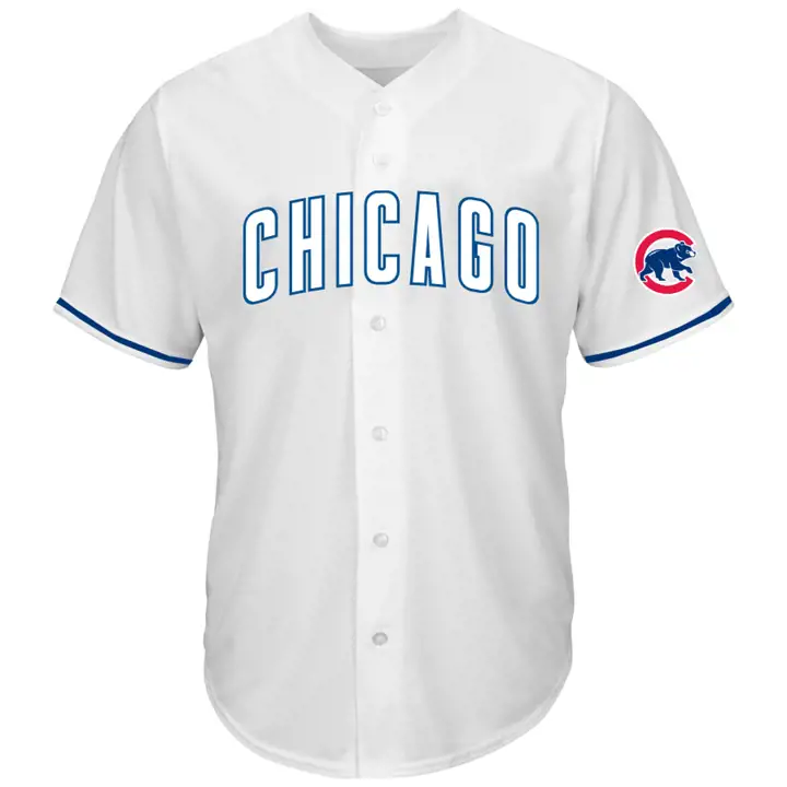 Maillot pop tendance blanc MLB Chicago Cubs