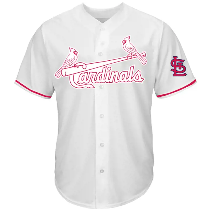 Maillot fashion pop blanc MLB des St. Louis Cardinals