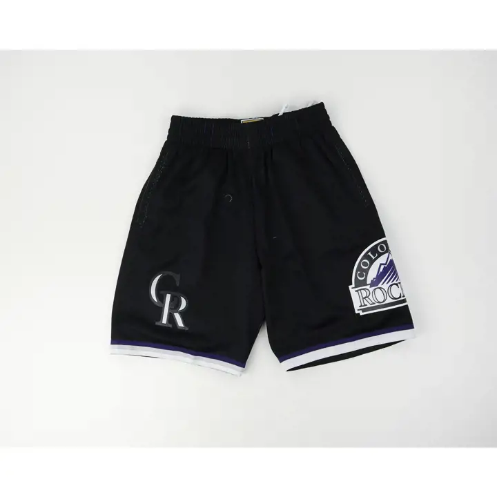 Short noir en maille COLORADO ROCKIES MLB M&N Team ID