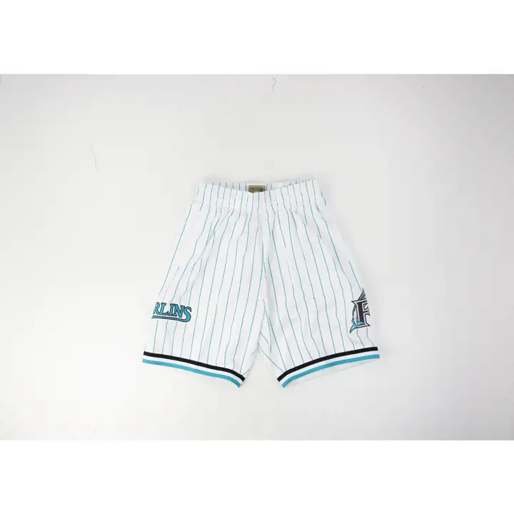 Short en mesh MLB M&N Florida Marlins Wht/Aq