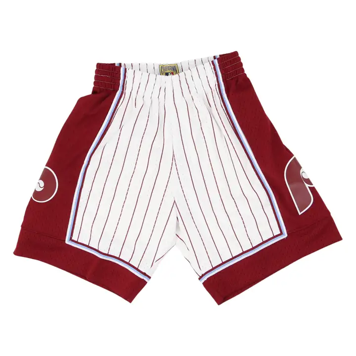 Shorts en maille d'identité d'équipe PHILADELPHIA PHILLIES MLB M&N Blanc/Bordeaux