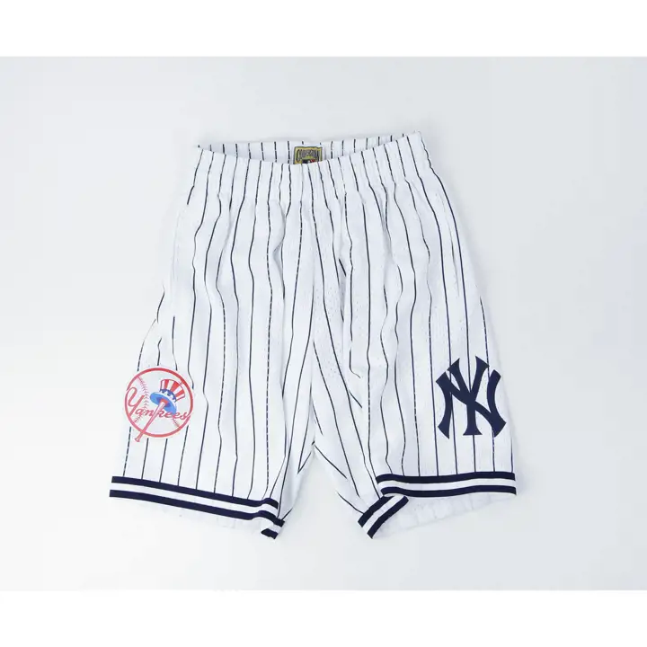 Short en maille NEW YORK YANKEES MLB M&N Team ID Blanc/Bleu marine
