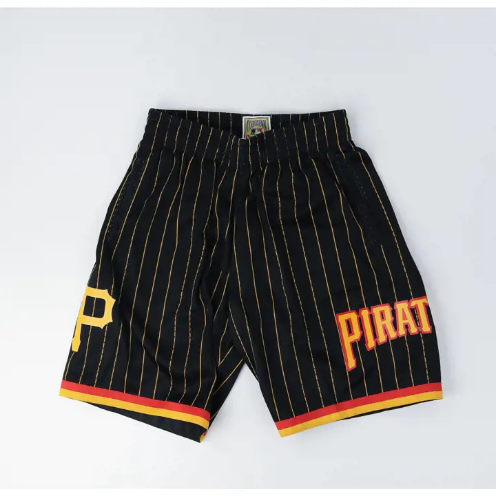 Short en maille MLB M&N Team ID des Pittsburgh Pirates - Noir