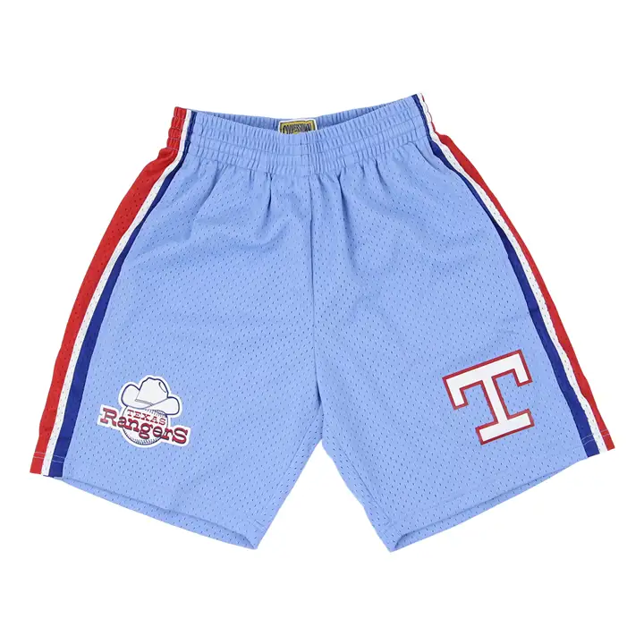 TEXAS RANGERS MLB M&N Short en mesh avec identifiant d'équipe Lbl