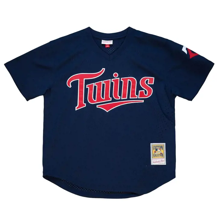Maillot MLB M&N Auth BP Mesh Minnesota Twins David Ortiz Bleu marine