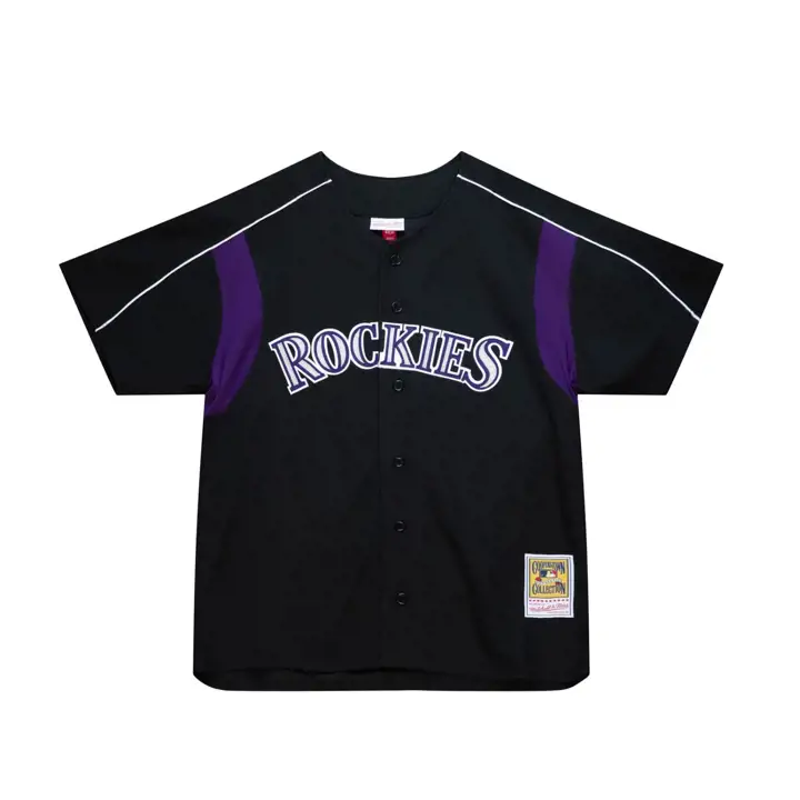 Maillot en mesh M&N Auth BP des Colorado Rockies MLB Todd Helton Noir