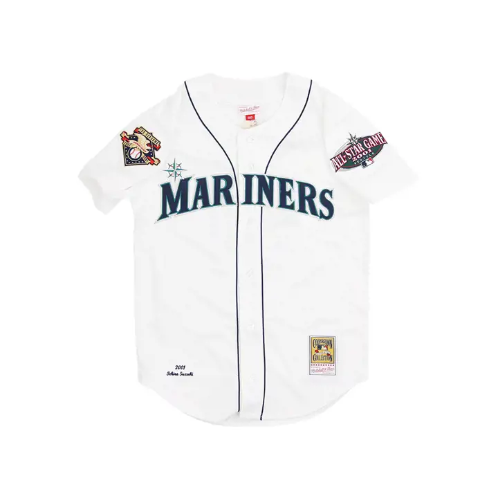 Maillot authentique Cooperstown Ichiro Suzuki de Mariners MLB M&N