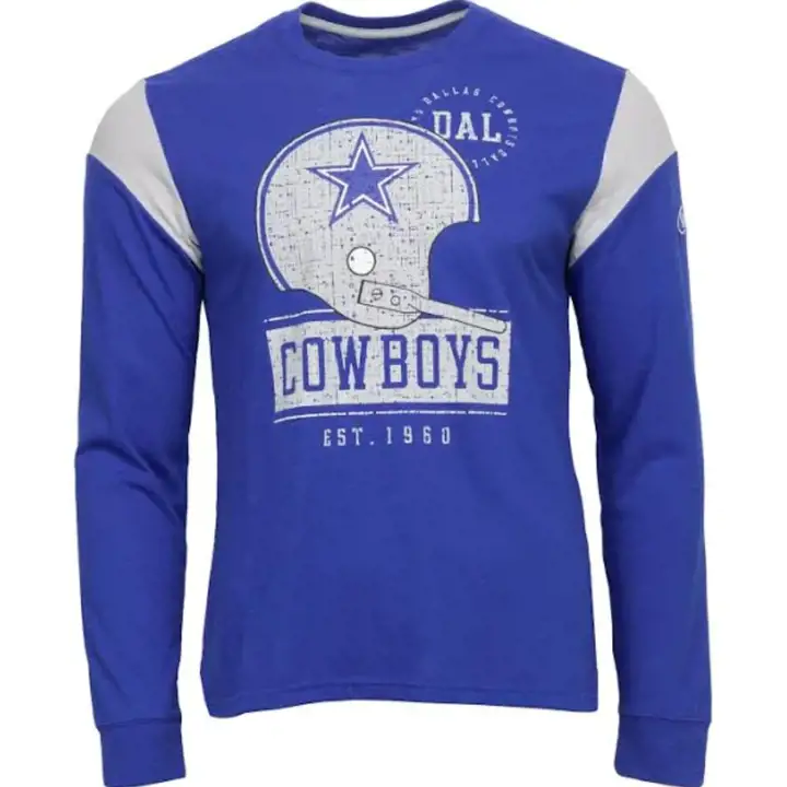T-shirt à manches longues NFL Playback des Dallas Cowboys 22 Bleu