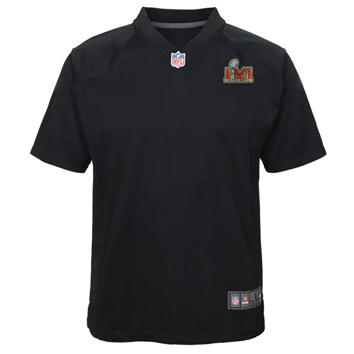 Maillot Bengals NFL Enfant SBLVI Patch 22 JaMarr Chase Noir
