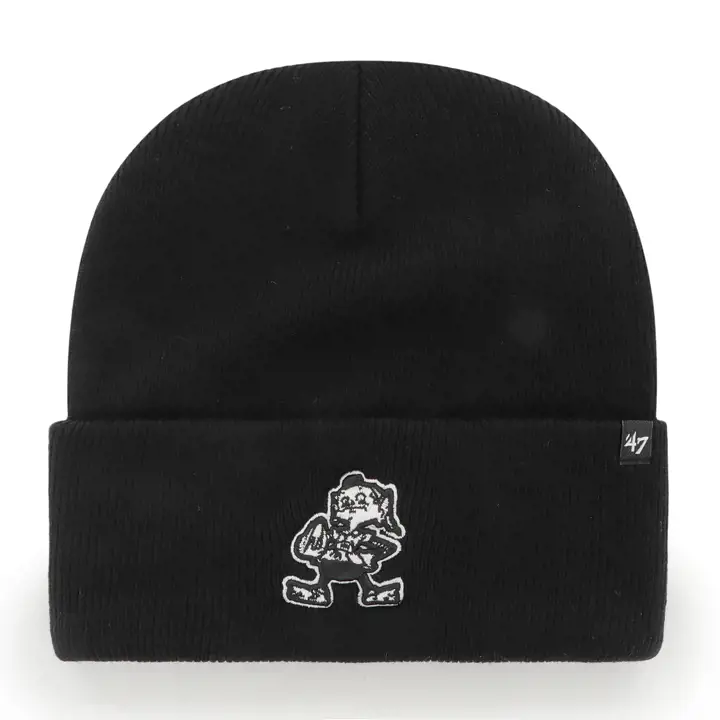 CLEVELAND BROWNS NFL Bonnet tricoté « Haymaker » '47, noir