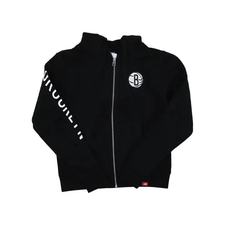 Brooklyn Nets NBA Femme Ally Blouson à Capuche Zippé Intégral 22 Noir
