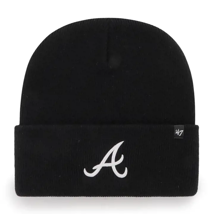 Bonnet en maille Haymaker MLB des Atlanta Braves NOIR/NOIR