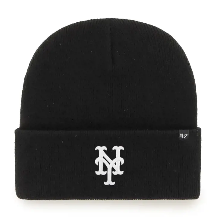 New York Mets MLB Haymaker Bonnet en maille revers NOIR/NOIR