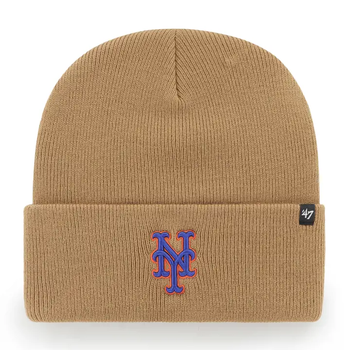 New York Mets MLB Haymaker Bonnet en tricot CAMEL/CAMEL