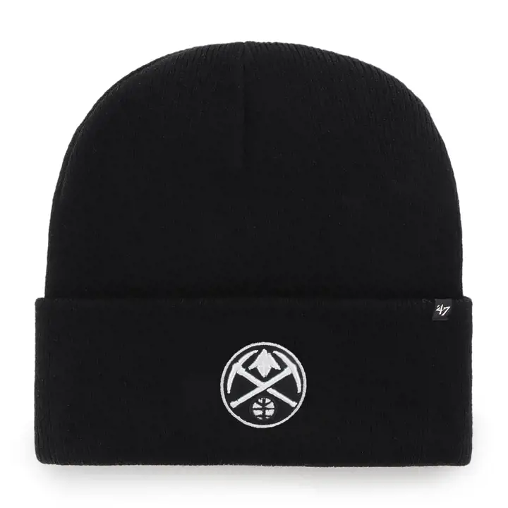 Denver Nuggets NBA Haymaker Bonnet en Tricot Manchette Noir/Noir