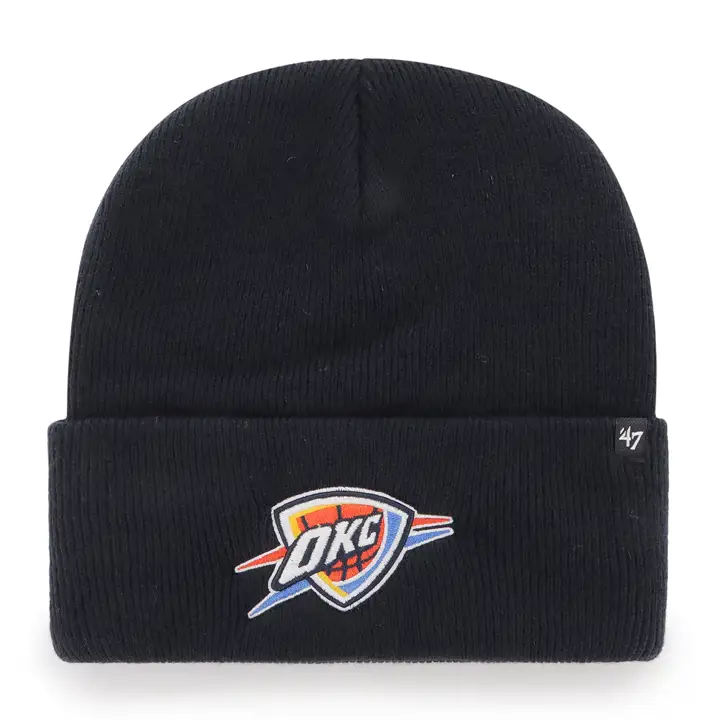Bonnet tricoté avec revers OKC Thunder NBA Haymaker NAVY/NAVY