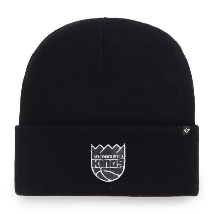 Sacramento Kings NBA Haymaker Bonnet tricoté à revers NOIR/NOIR