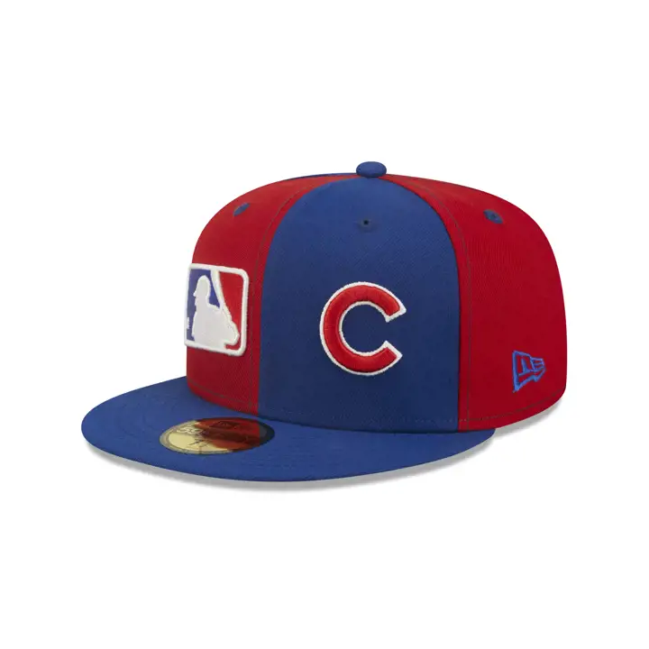 Casquette 59FIFTY à double logo MLB des Cubs de Chicago rbl/rouge/vert primaire