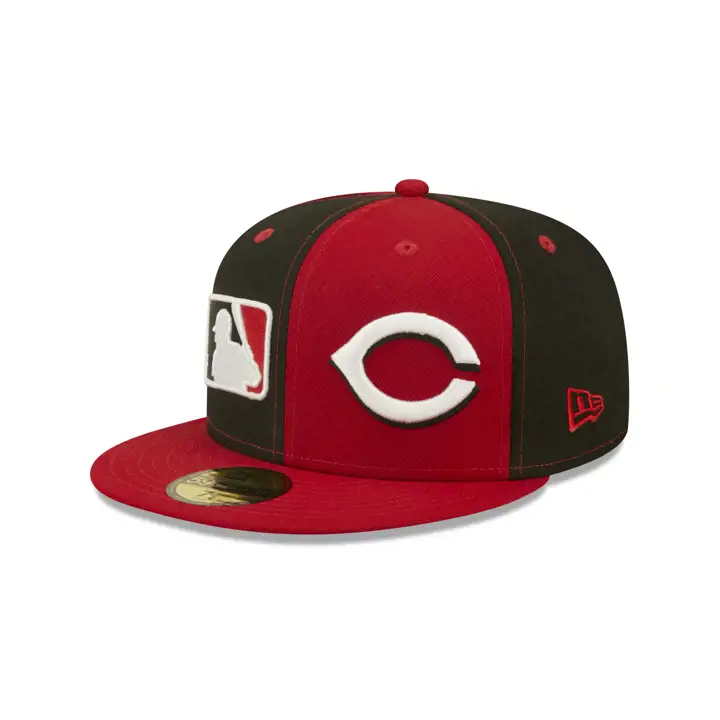 Casquette 59FIFTY rouge/noir/vert avec double logo Cincinnati Reds MLB TC prima