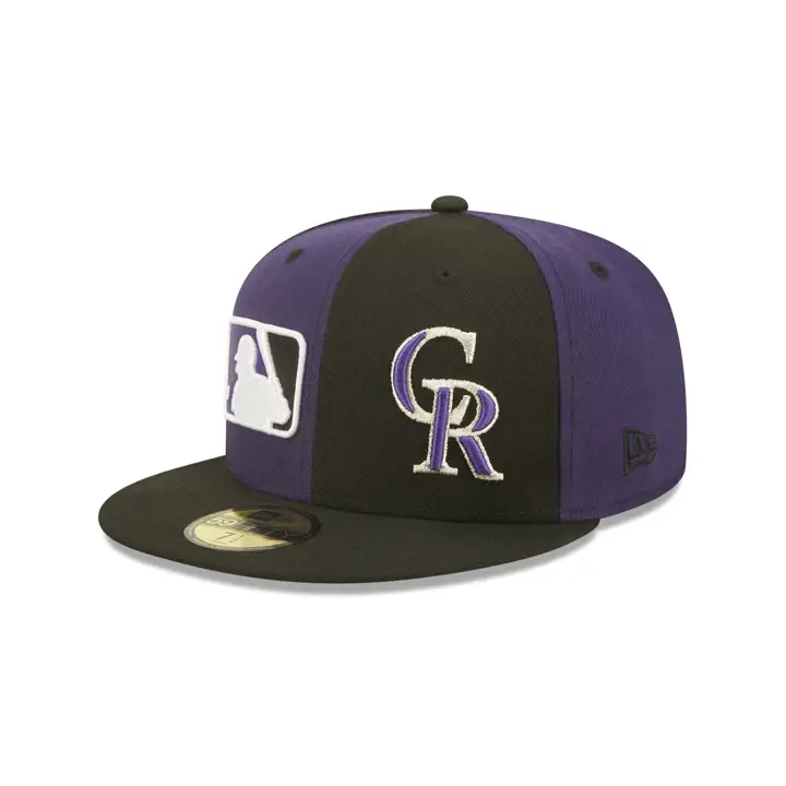 Casquette 59FIFTY Colorado Rockies MLB TC Double Logo noir/violet/vert primaire