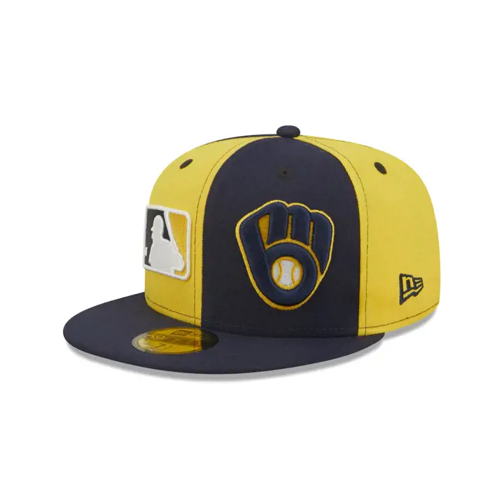 Casquette Milwaukee Brewers MLB TC Double Logo 59FIFTY marine/jaune/vert