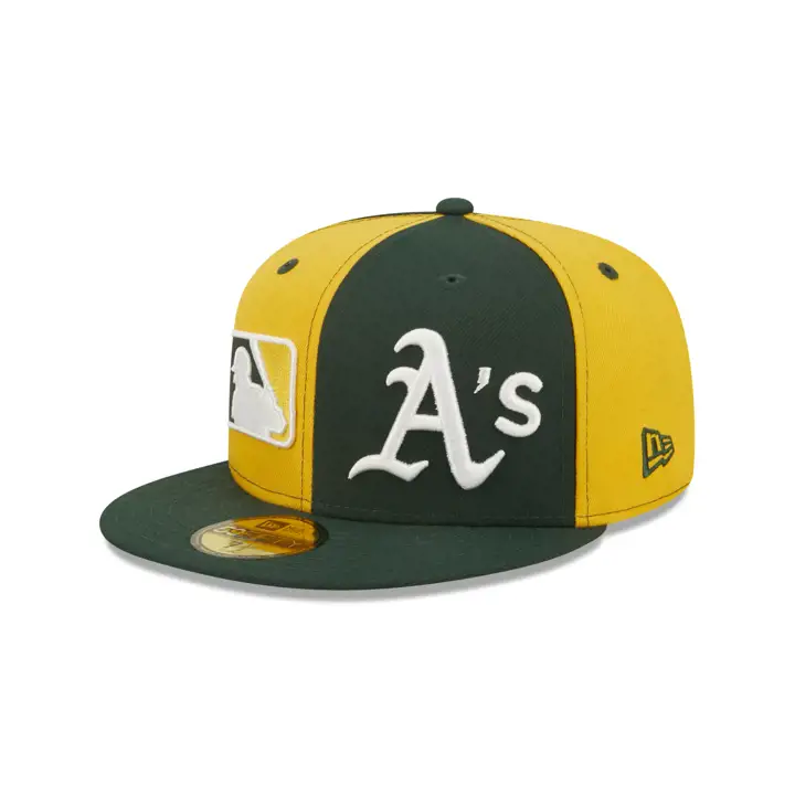 Casquette 59FIFTY MLB TC Double Logo Oakland Athletics verte/jaune/verte