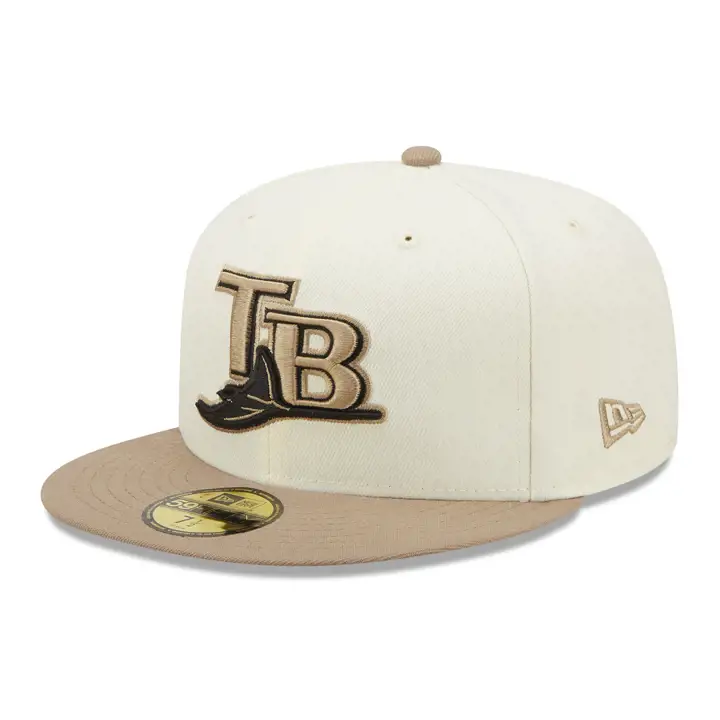 Casquette 59FIFTY MLB Tampa Bay Rays "Strictement Affaires" Ivoire/Kaki/Vert