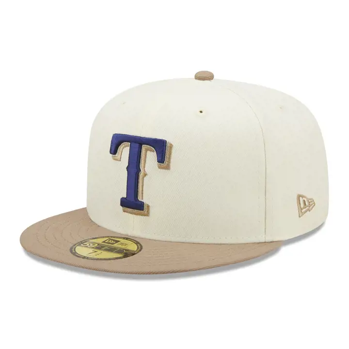 Casquette 59FIFTY MLB Strictly Business des Texas Rangers, Ivoire/Kaki/Bleu marine
