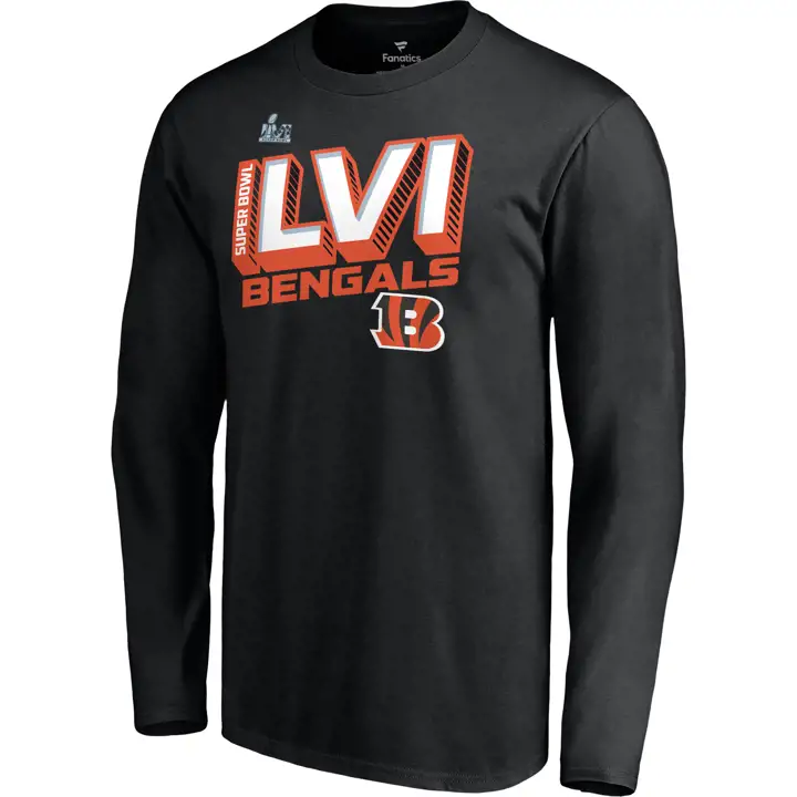 CINCINNATI BENGALS NFL SB LVI T-shirt à manches longues noir
