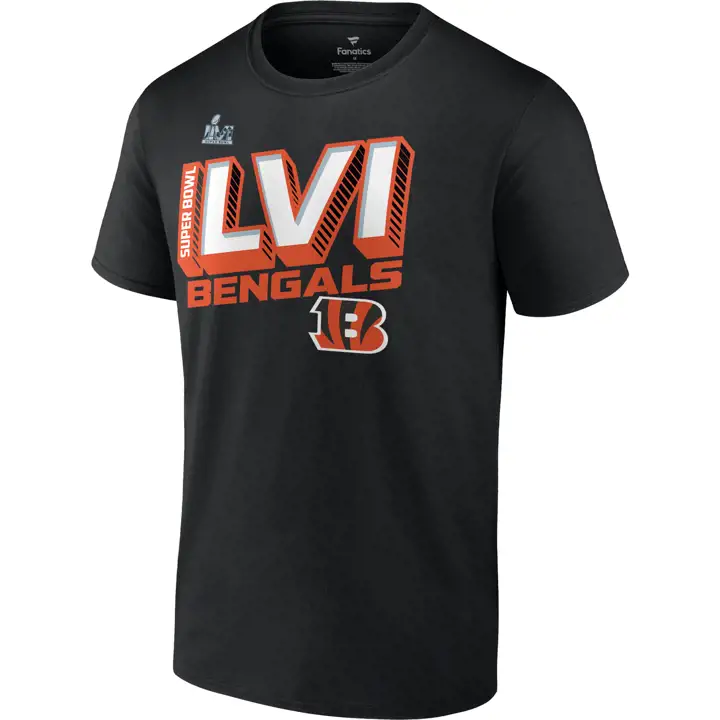 T-shirt BLK à manches courtes CINCINNATI BENGALS NFL SB LVI Roster