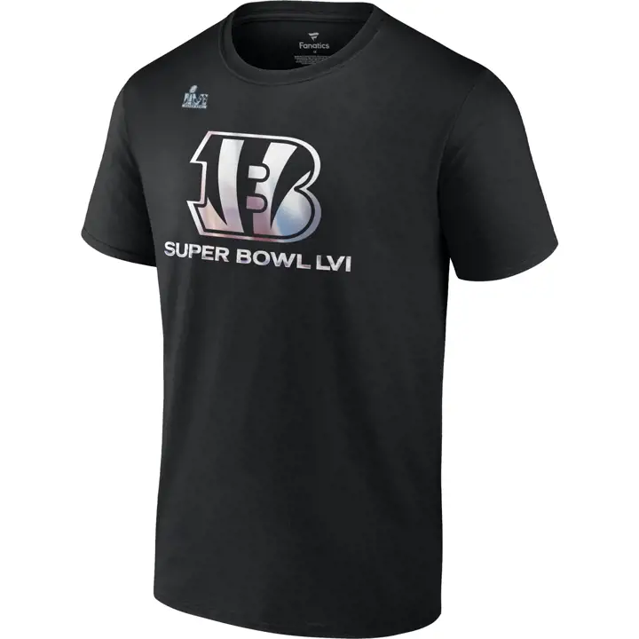 T-shirt à manches courtes NFL SB LVI Shimmer Cincinnati Bengals noir