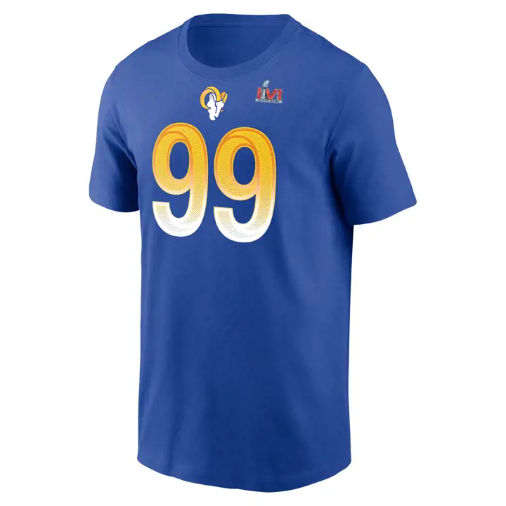 T-Shirt LOS ANGELES RAMS NFL SB LVI N&N AARON DONALD BLEU