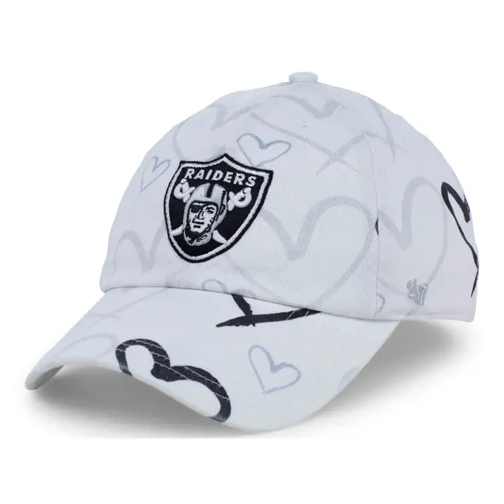 LAS VEGAS RAIDERS NFL Filles Adorent Casquette '47 Clean Up blc