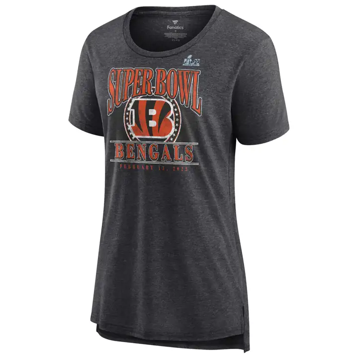 T-shirt ras du cou Cincinnati Bengals NFL SB Bound pour femme, anthracite 21