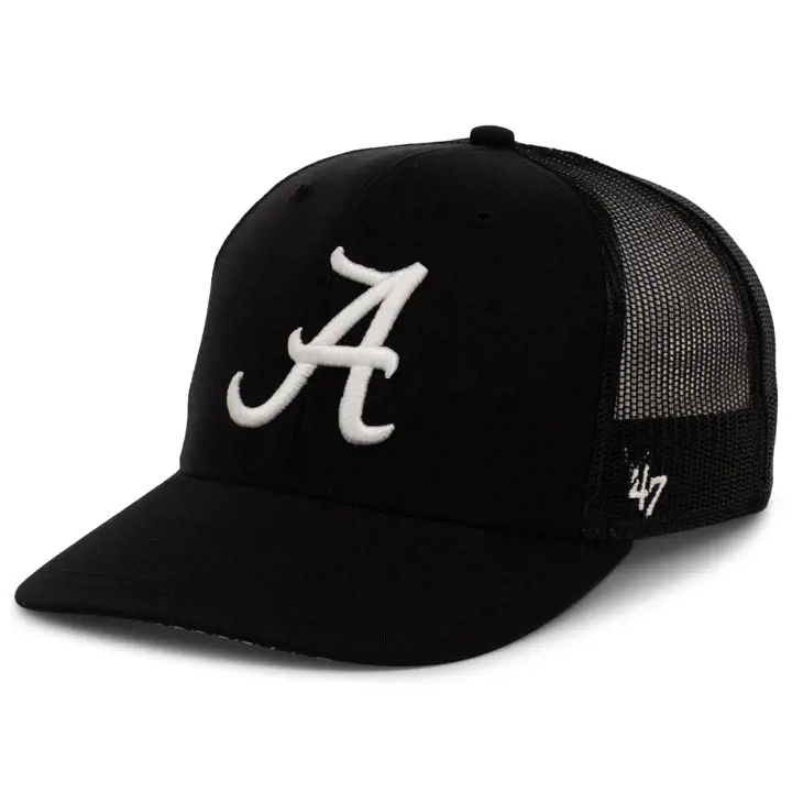 Casquette trucker Alabama Crimson Tide NCAA à imprimé local noir/blanc
