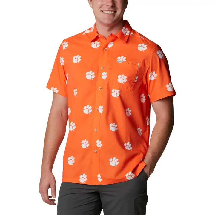 Chemise boutonnée Clemson Tigers NCAA Super Slack Tide org