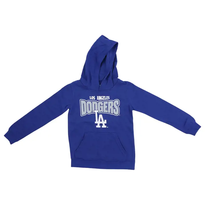 Sweat à capuche polaire BF pour jeunes MLB Los Angeles Dodgers 22 bleu