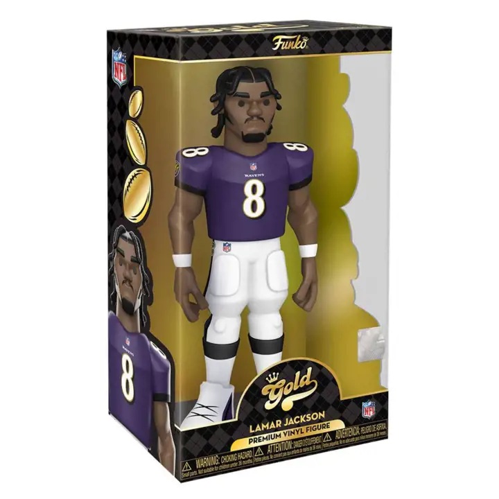 "Baltimore Ravens Série Or 12" NFL Lamar Jackson ast"