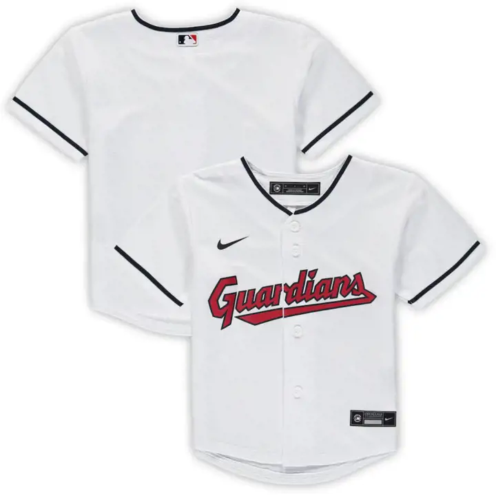 Maillot vierge officiel des Cleveland Guardians de la MLB pour nourrissons - Blanc