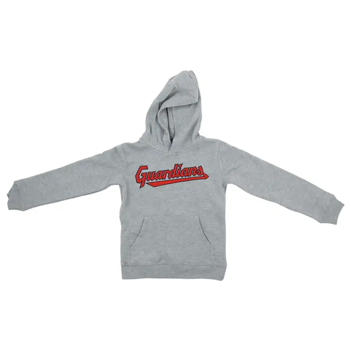 Cleveland Guardians MLB Youth Prime Logo PO Hoodie gris
