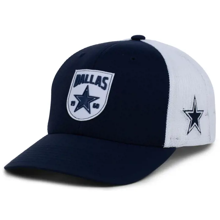 Casquette Trucker Cowboys NFL à patch étoilé Cowb-Hooey marine/blanc