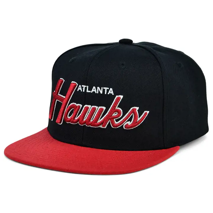 Casquette snapback classique Atlanta Hawks NBA noire/rouge/verte HWC