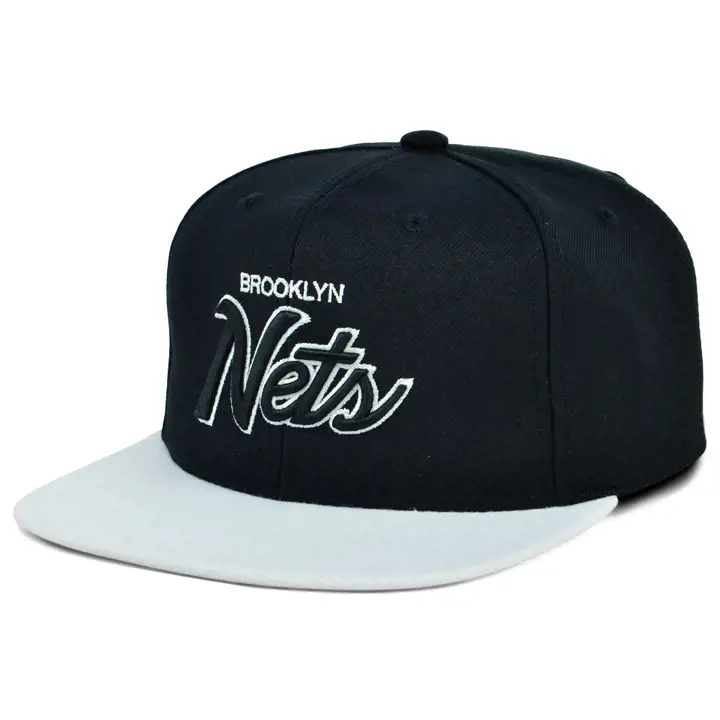 Brooklyn Nets NBA Classic Script Snapback noir/blanc/vert